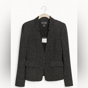 St. John Black and White Textured Blazer